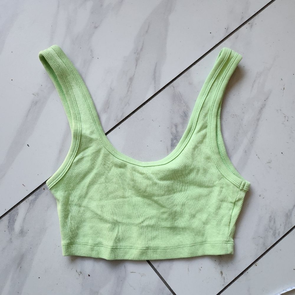 Zara Lime Green Cropped Tank